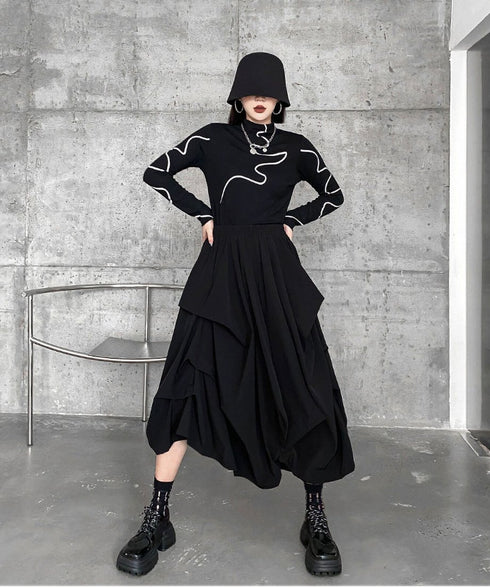 Draped Wide Pants